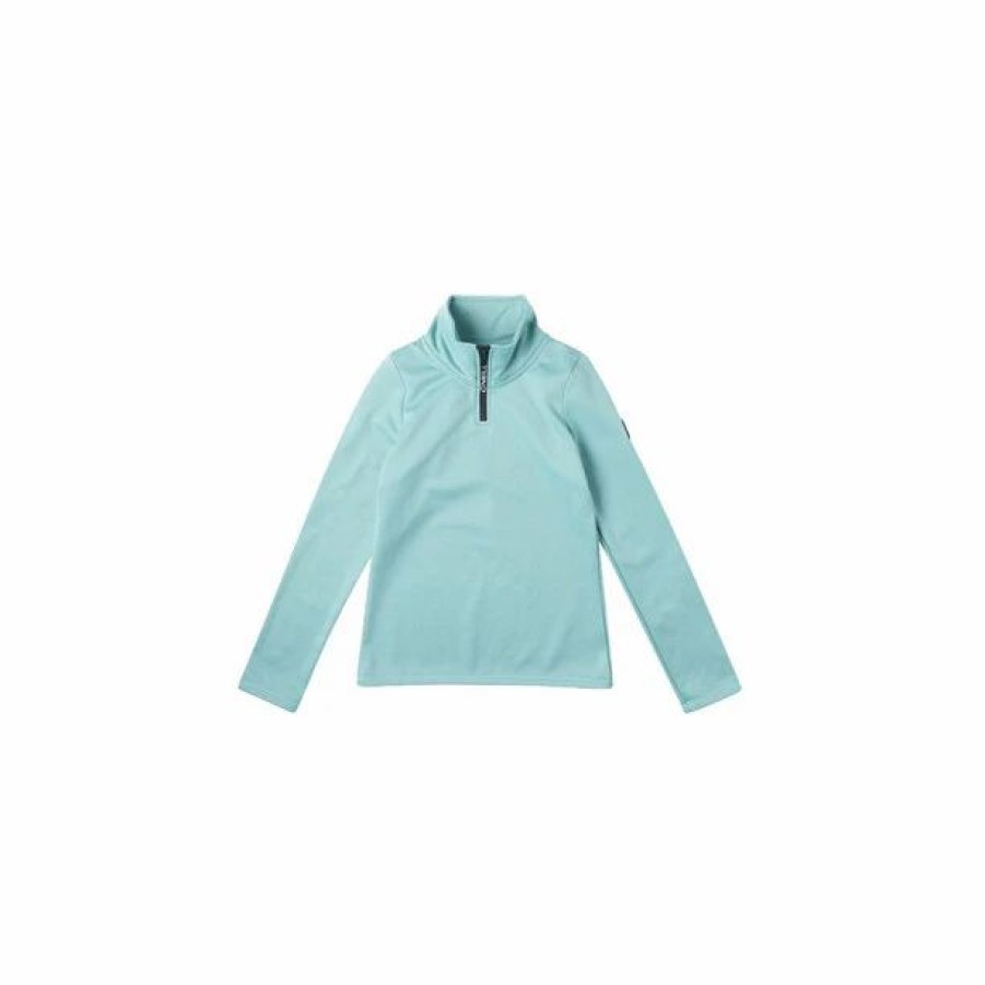 New * O'Neill Solid Half Zip Fleece Girls Aqua Sea