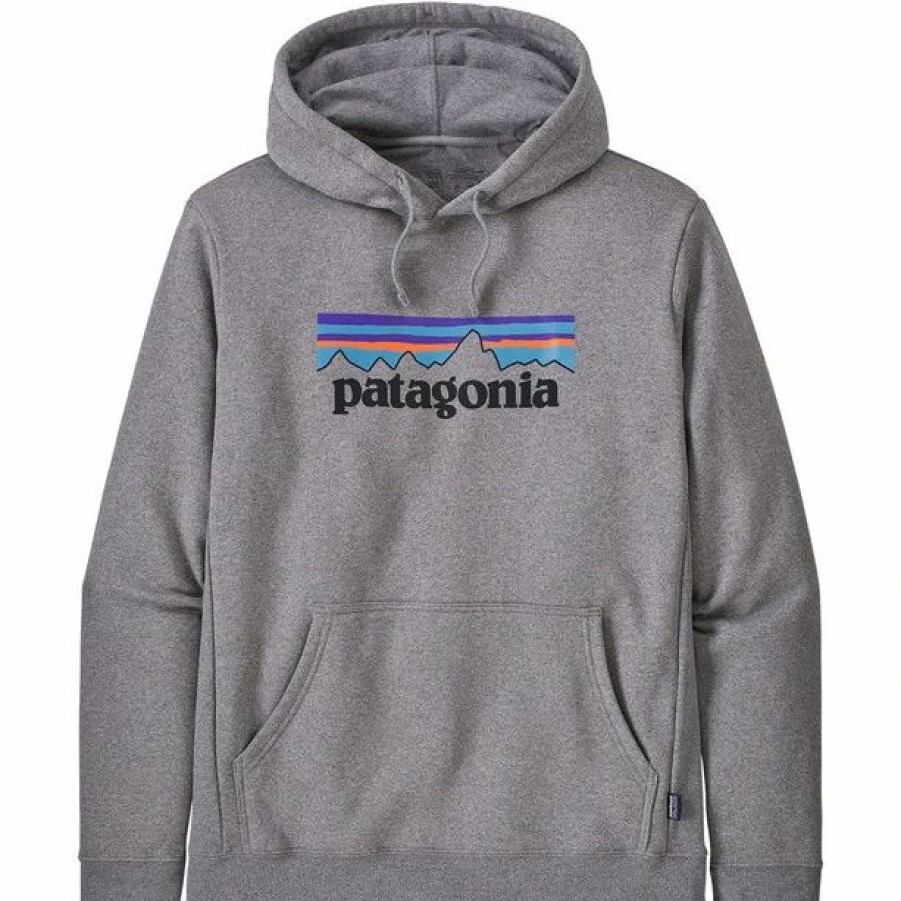 Clearance * Patagonia P-6 Logo Label Uprisal Hoody Gravel Heather