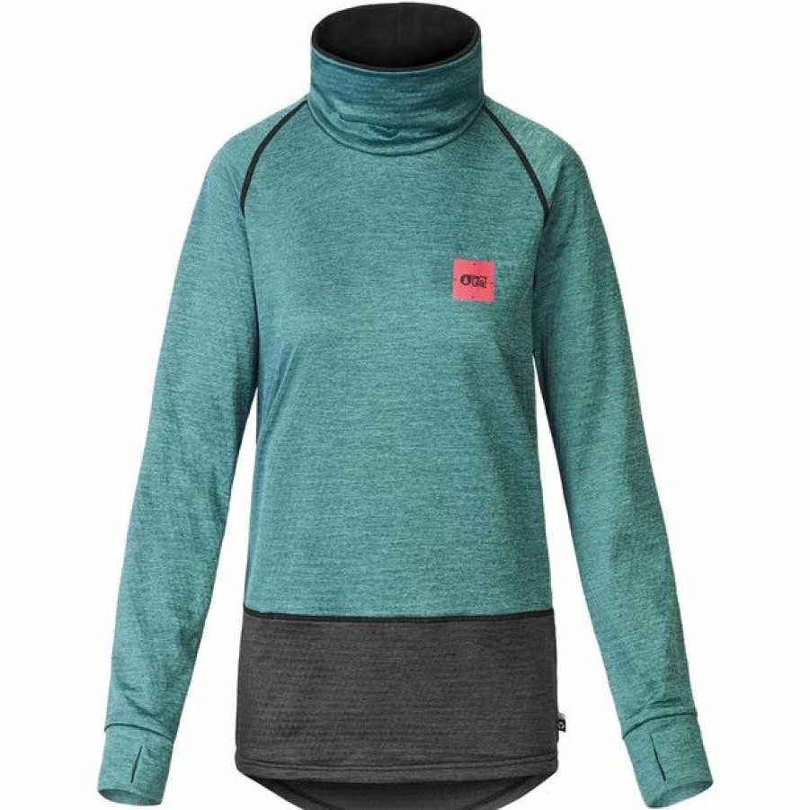 Best * Picture Blossom Grid Fleece Women Dark Sea