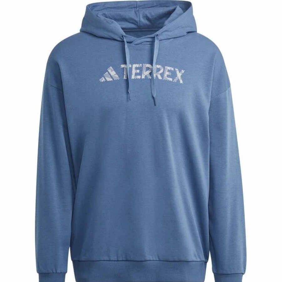 Clearance * Adidas Terrex Large Logo Hoody Unitefit Men Wonder Steel