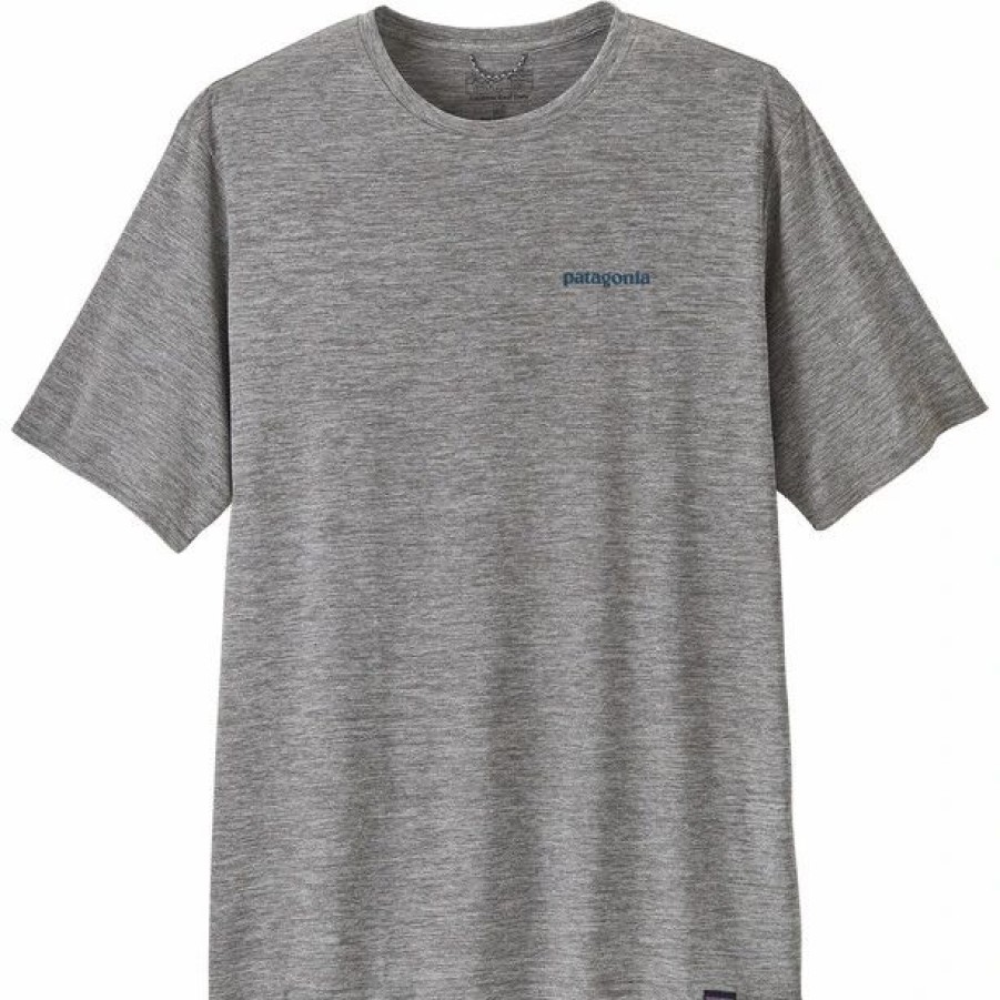 Clearance * Patagonia Cap Cool Daily Graphic T-Shirt Waters Men Boardshort Logo Abalone Blue/Feather Grey