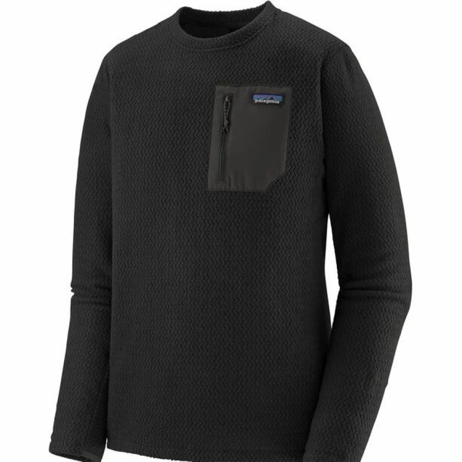 Hot * Patagonia R1 Air Crew Sweater Men Black