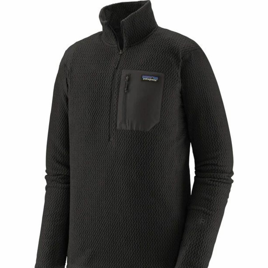 New * Patagonia R1 Air Zip Neck Jacket Men Black