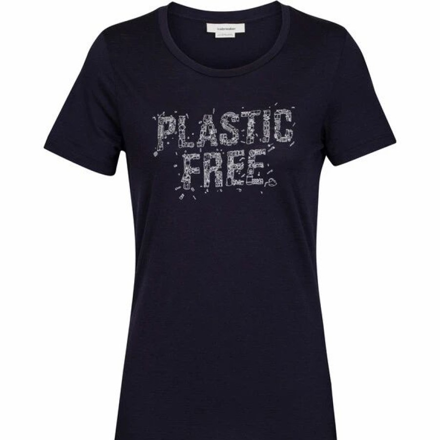 Best * Icebreaker Tech Lite Ii Plastic Free Ss Tee Women Midnight Navy