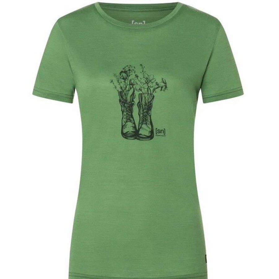 New * Super.Natural Blossom Boots Tee Women Willow Brough/Deep Forest