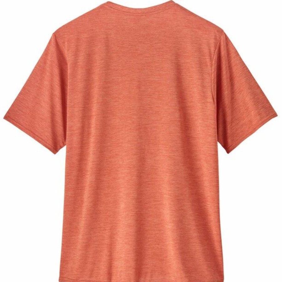 Clearance * Patagonia Cap Cool Daily Graphic T-Shirt Men Line Logo Ridge Stripe/Quartz Coral X-Dye