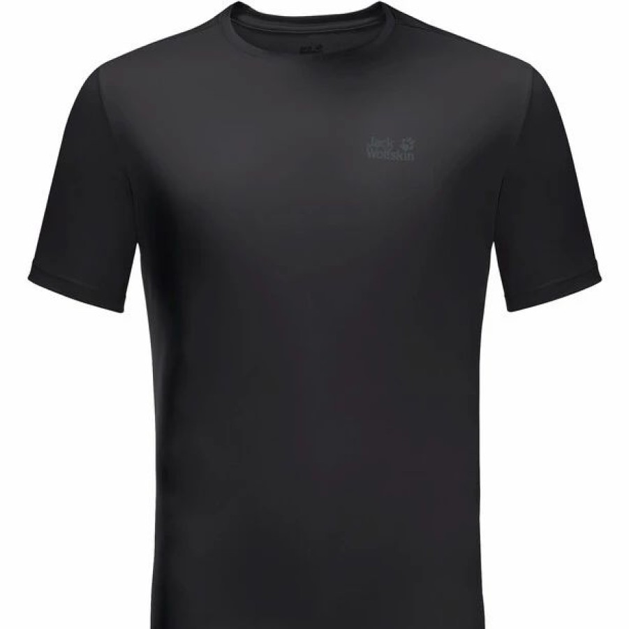 Best * Jack Wolfskin Tech Tee Men Black