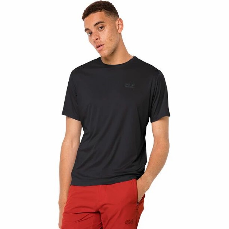 Best * Jack Wolfskin Tech Tee Men Black