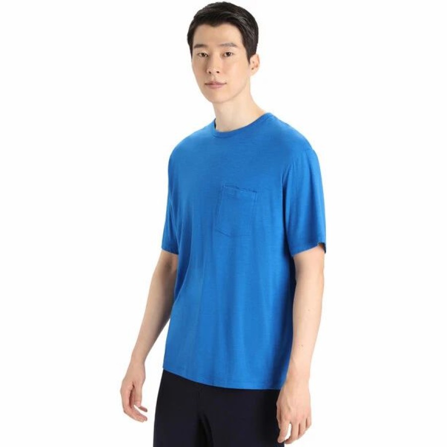 Online * Icebreaker Granary Ss Pocket Tee Men Lazurite