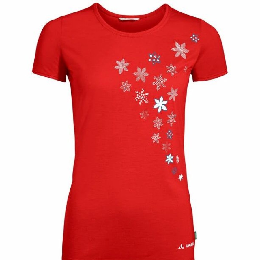 Online * Vaude Skomer Print T-Shirt Women Mars Red