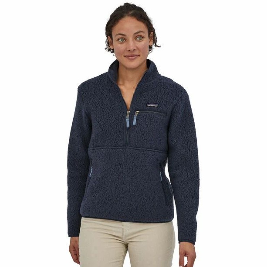 Best * Patagonia Retro Pile Marsupial Women New Navy