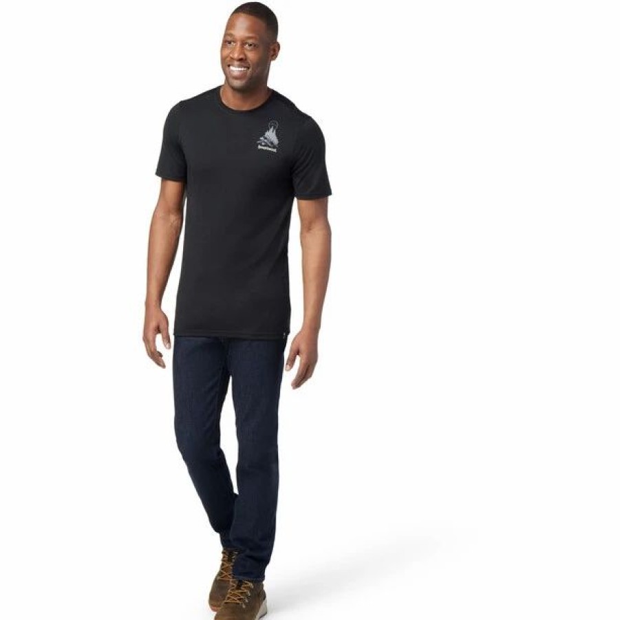 Online * Smartwool Wilderness Summit Graphic Slim Fit Ss Tee Men Black