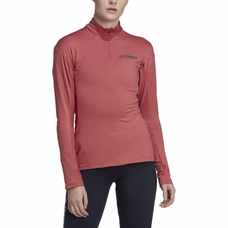 Clearance * Adidas Terrex Xpr Longsleeve Shirt Women Wonder Red