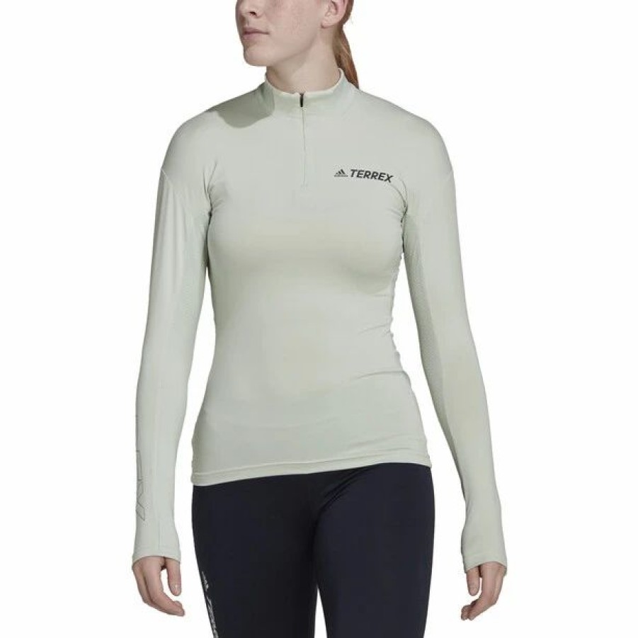 Clearance * Adidas Terrex Xpr Longsleeve Shirt Women Linen Green