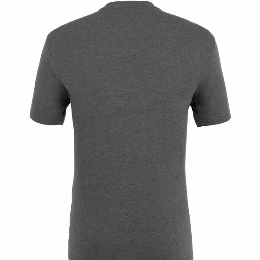 New * Salewa Pure Box Dry Ss Tee Men Onyx Melange