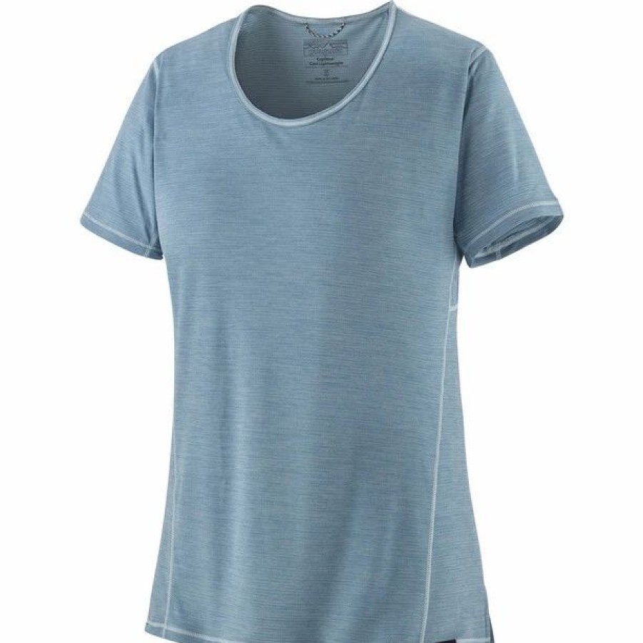 Hot * Patagonia Capilene Cool Lightweight Shirt Women Light Plume Grey/Steam Blue X-Dye