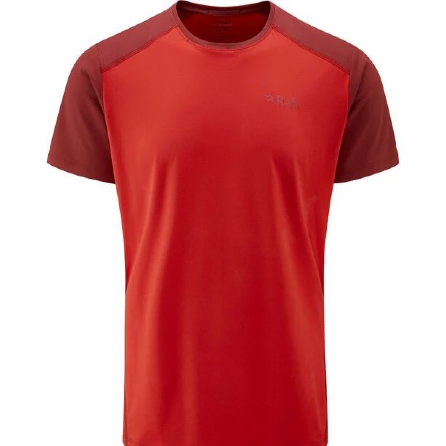 New * Rab Force Ss Tee Men Ascent Red/Oxblood Red