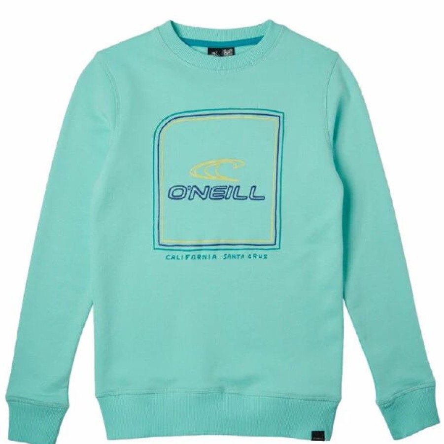 Best * O'Neill All Year Crew Sweatshirt Boys Aqua Spalsh