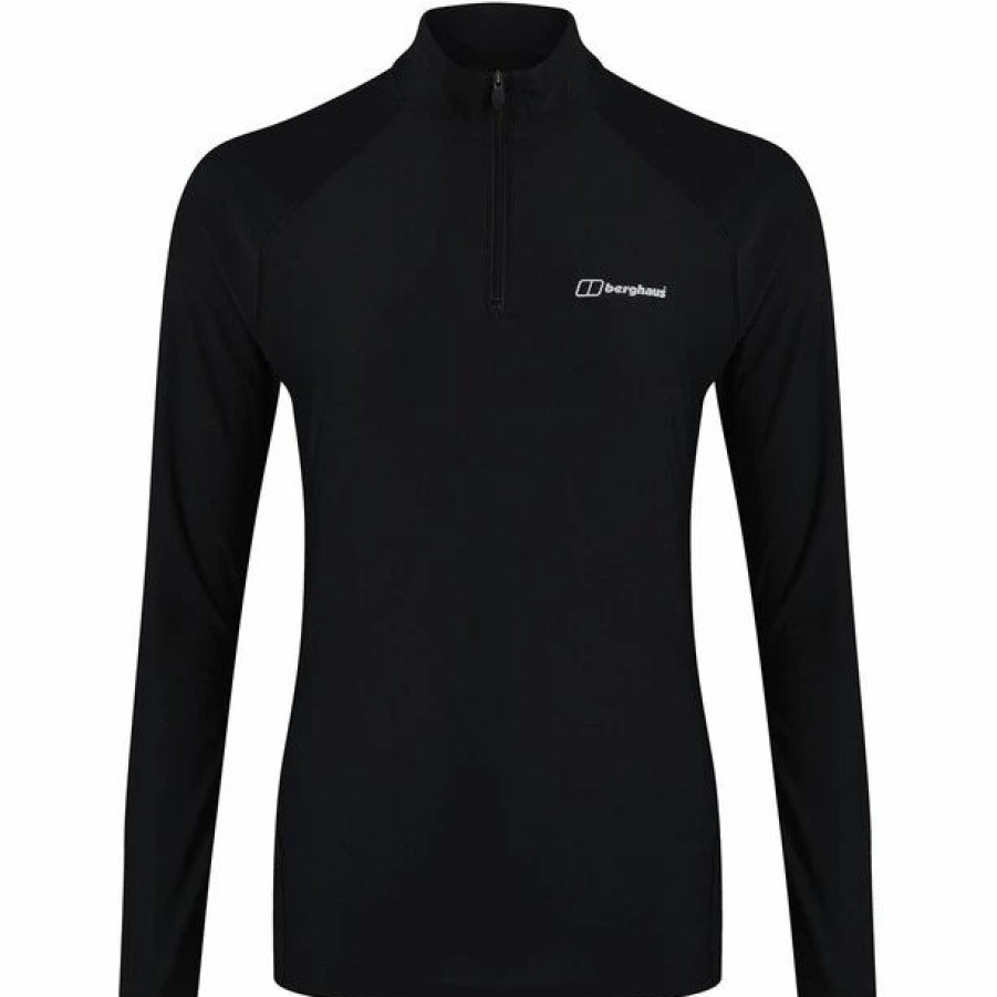 Wholesale * Berghaus 24/7 Base Half Zip Ls Top Women Black/Black