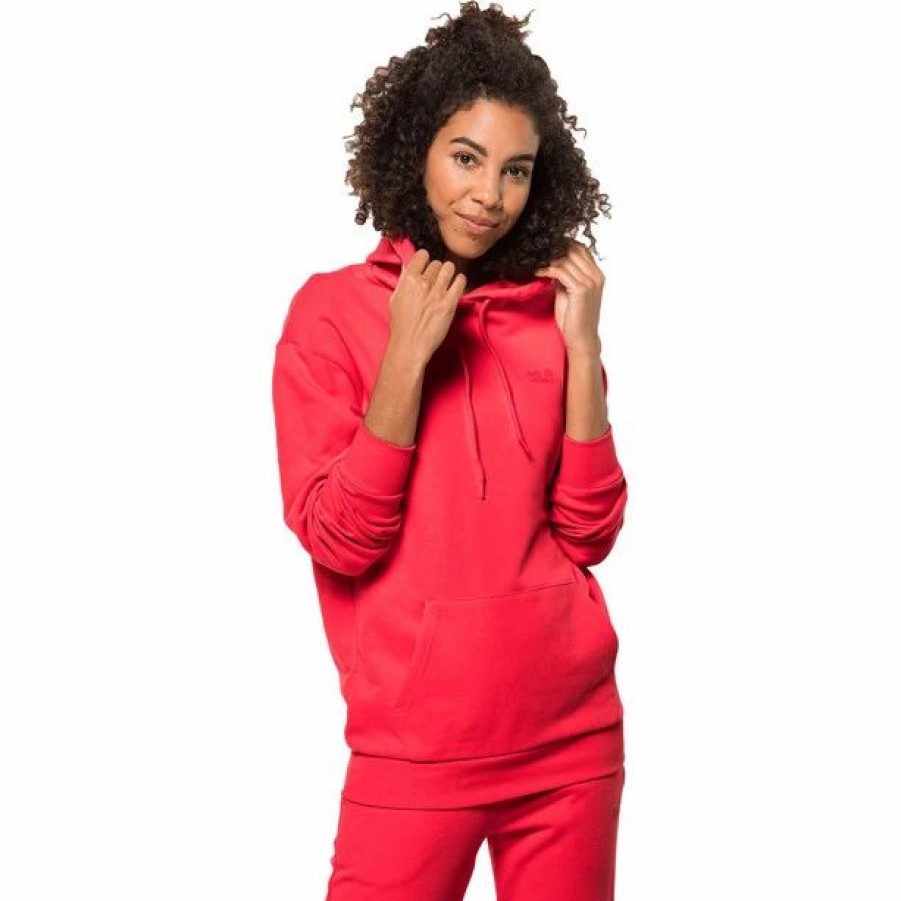 Wholesale * Jack Wolfskin Essential Hoody Women Tulip Red