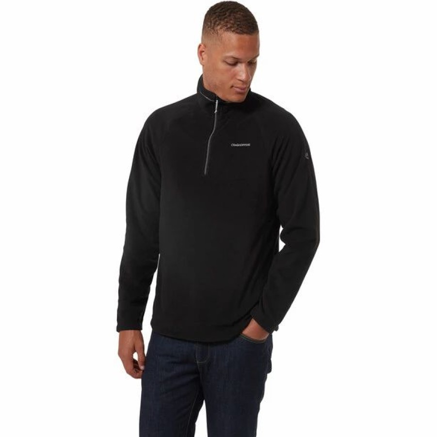 New * Craghoppers Corey Vi Half Zip Shirt Men Black