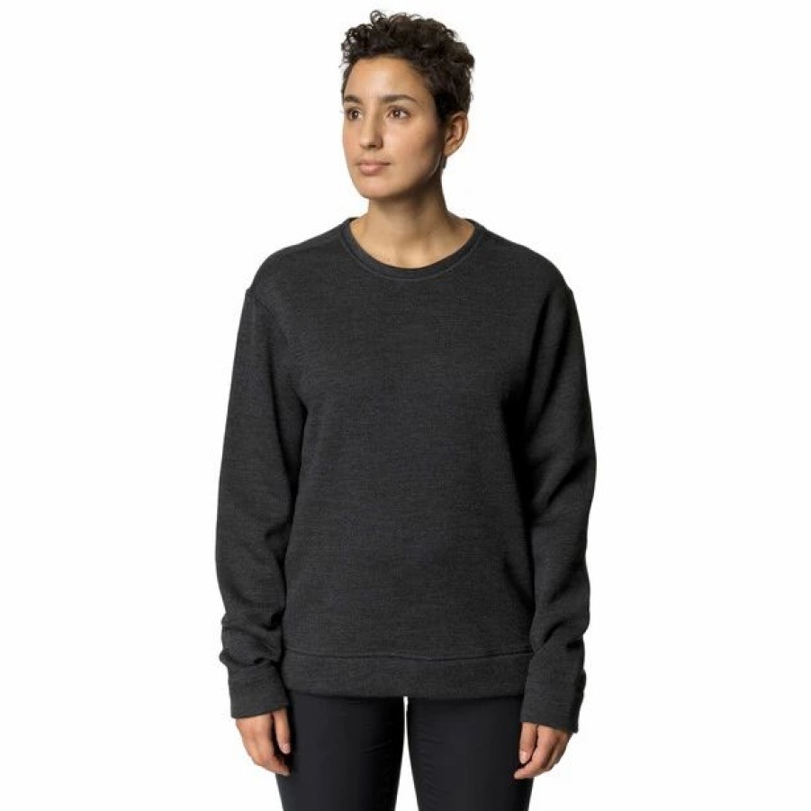 Hot * Houdini Alto Crew Wool Sweater Women True Black