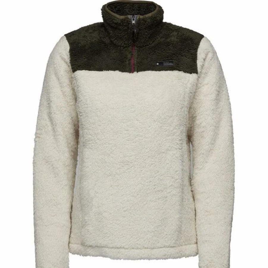 Online * Black Diamond Roadie 1/4 Zip Fleece Hoody Women Birch/Tundra