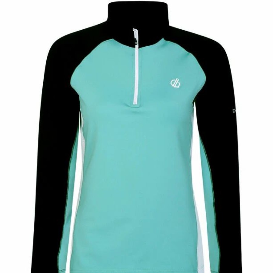 Clearance * Dare 2B Involved Ii Stretch Ls Top Women Canton Green/Black/White