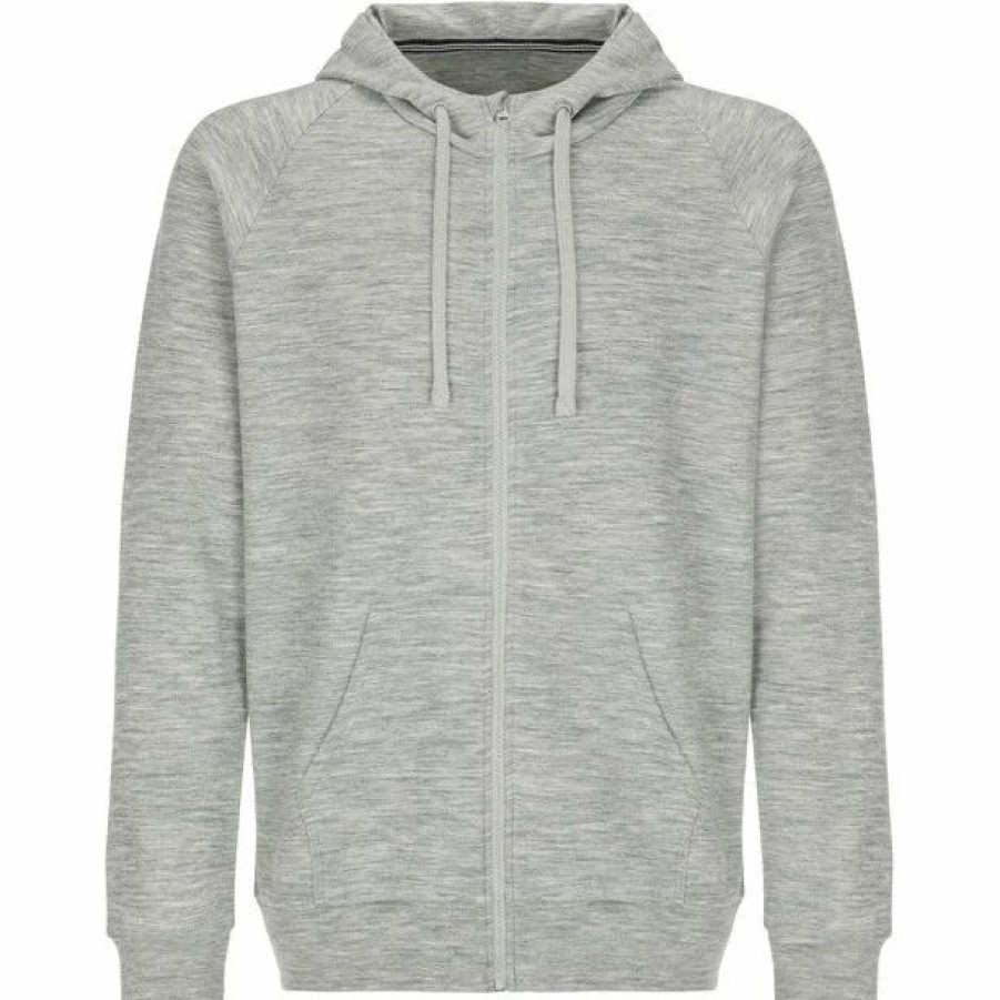 New * Super.Natural Essential Zip Hoodie Men Ash Melange