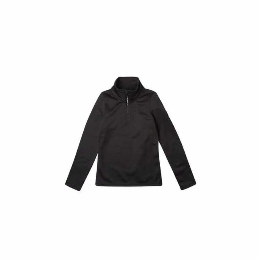 Clearance * O'Neill Solid Half Zip Fleece Girls Black Out