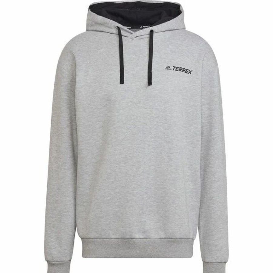 Wholesale * Adidas Terrex Tx Logo Hoody Men Medium Grey Heather