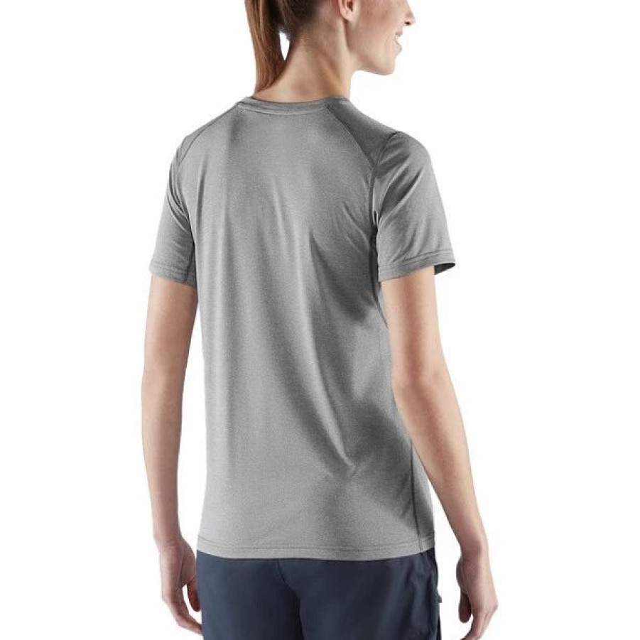 New * Fjallraven Fjallraven Abisko Day Hike Ss Shirt Women Shark Grey