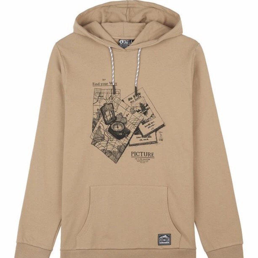 Best * Picture D&S Map Hoodie Men Dark Stone