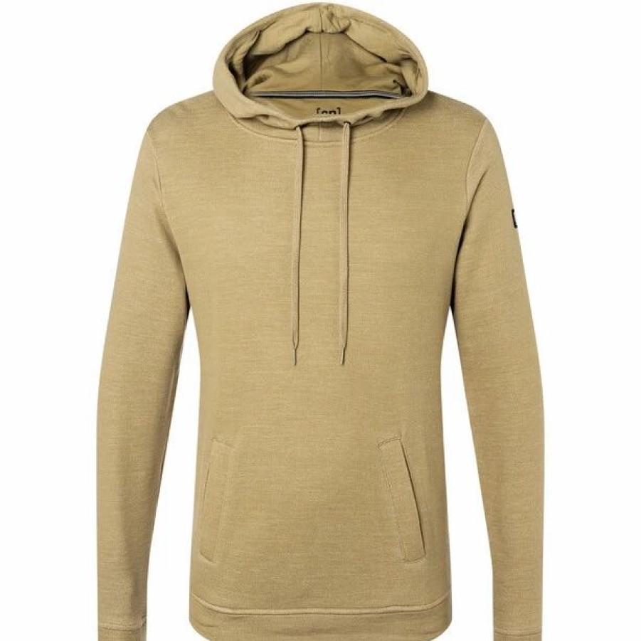 Online * Super.Natural Knit Hoodie Men Olive Grey