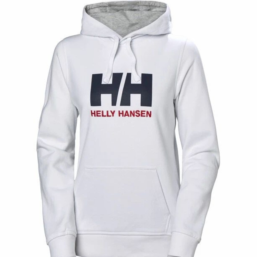 New * Helly Hansen Hh Logo Hoodie Women White