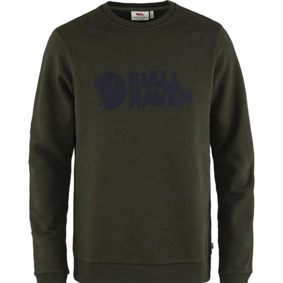 Online * Fjallraven Fjallraven Logo Sweater Men Deep Forest