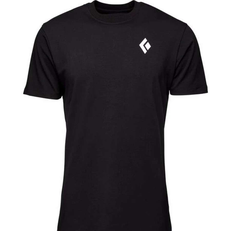 Best * Black Diamond Mountain Badge Ss Tee Men Black