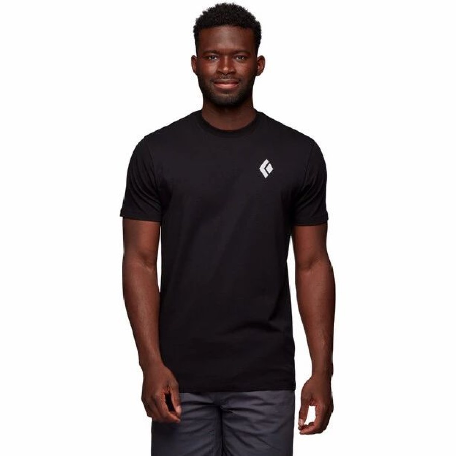 Best * Black Diamond Mountain Badge Ss Tee Men Black