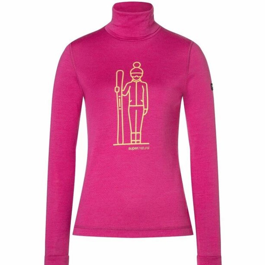 Wholesale * Super.Natural Skieuese Turtle Neck Women Fuchsia Red/Illuminating