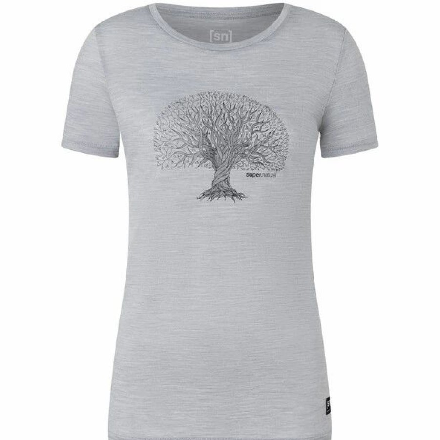 New * Super.Natural Tree Of Knowledge Tee Women Ultimate Grey Melange/Pirate Grey