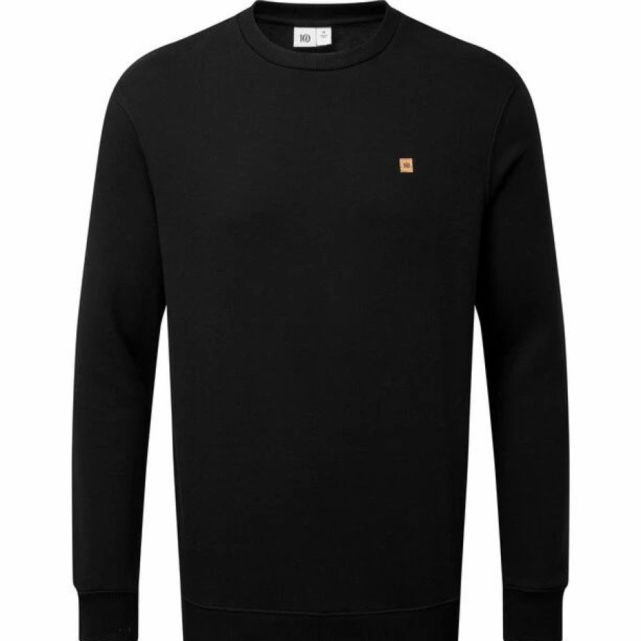 New * Tentree Treefleece Classic Crew Sweater Men Meteorite Black