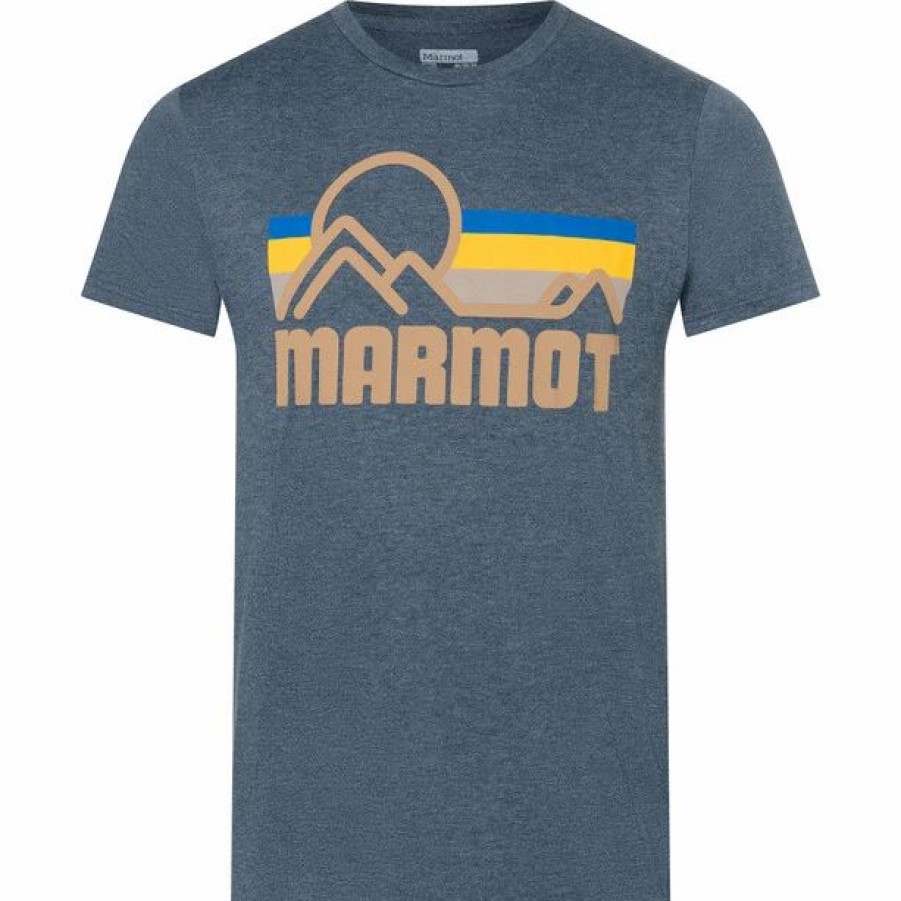 Hot * Marmot Coastal Ss Tee Men Navy Heather