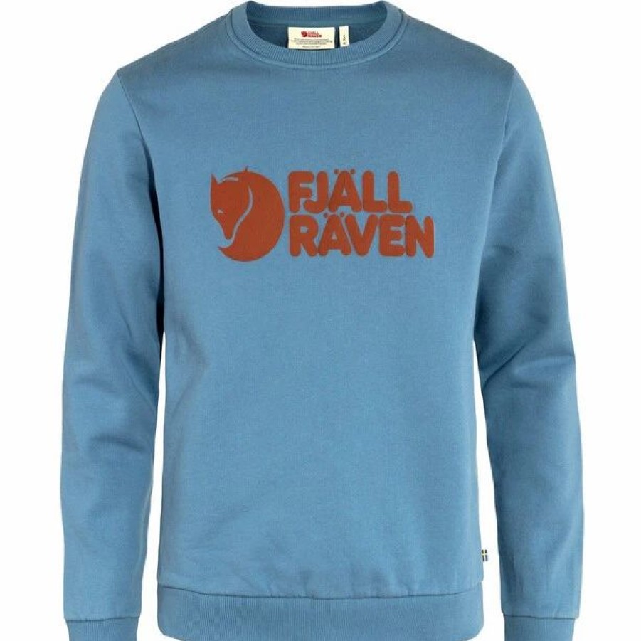 Clearance * Fjallraven Fjallraven Logo Sweater Men Dawn Blue