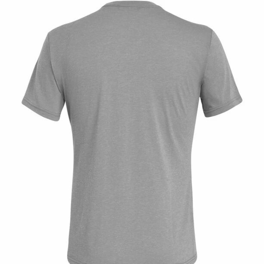 Clearance * Salewa Solidlogo Dry Ss Tee Men Heather Grey