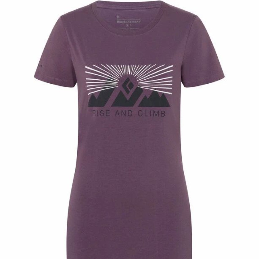 Online * Black Diamond Rise And Climb Ss Tee Women Mulberry