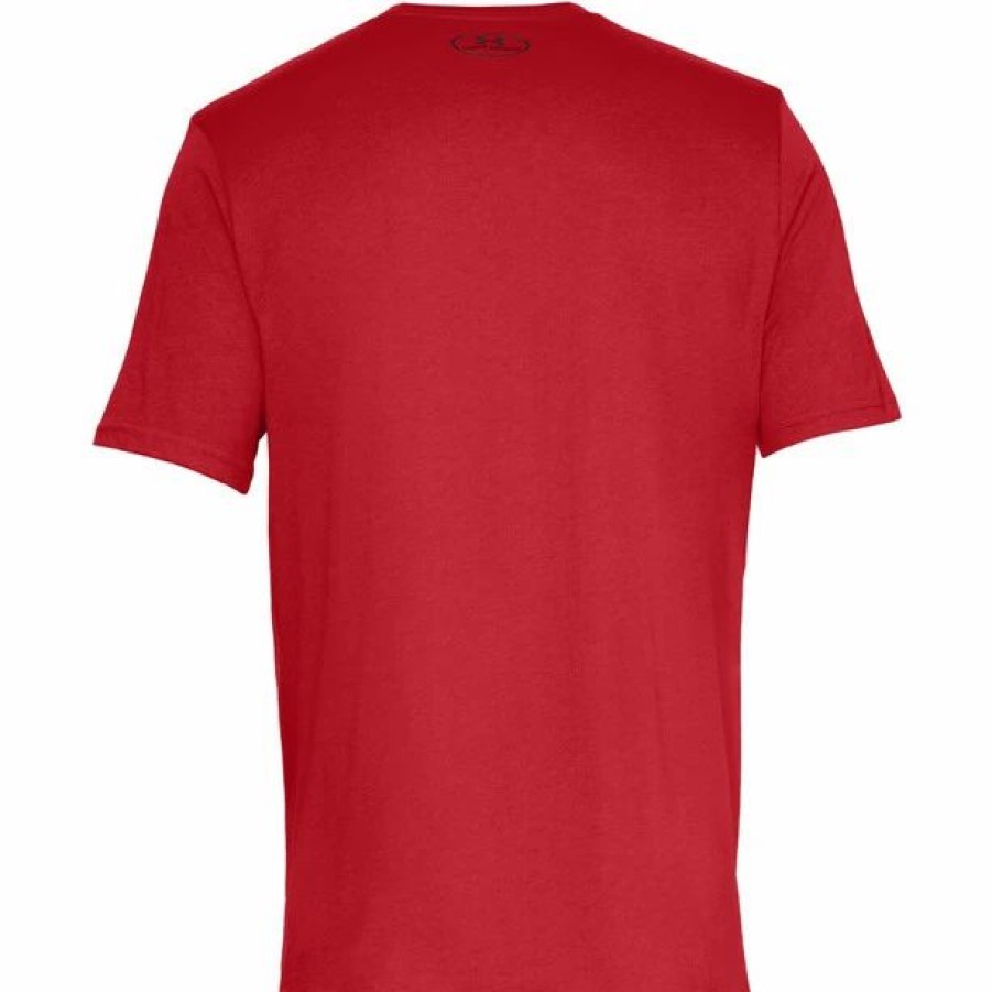 Online * Under Armour Big Logo Short Sleeve Shirt Men Red-Black