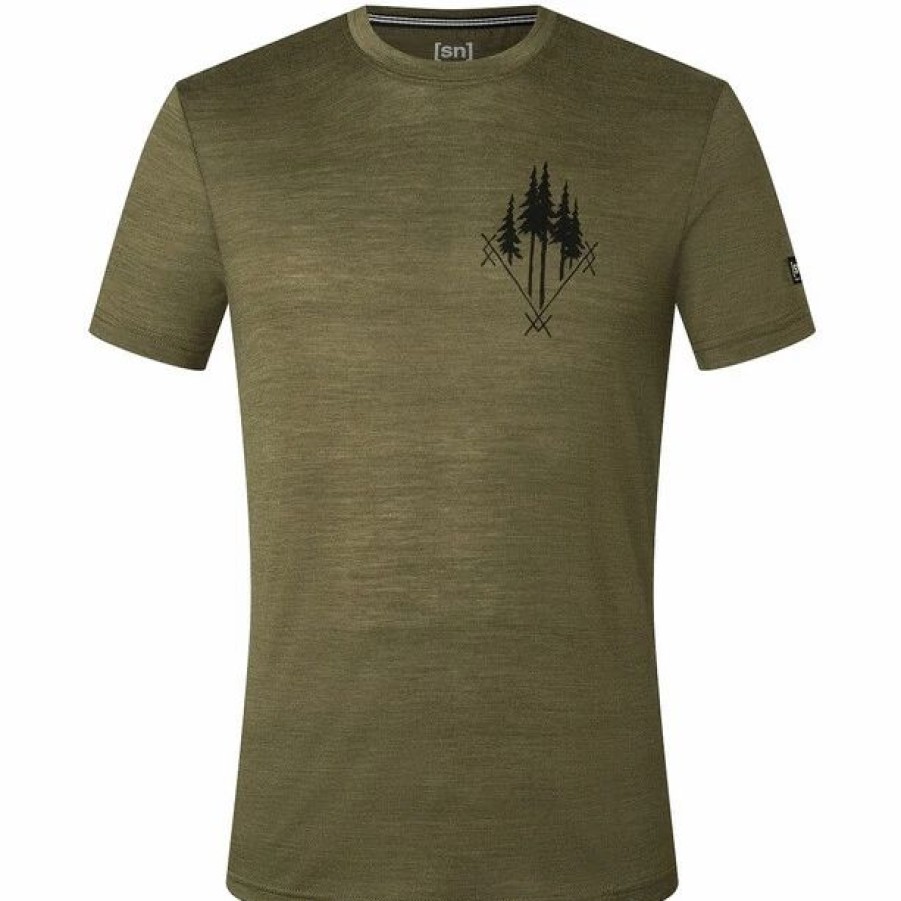 Best * Super.Natural Freeride Tee Men Olive Night Melange/Jet Black