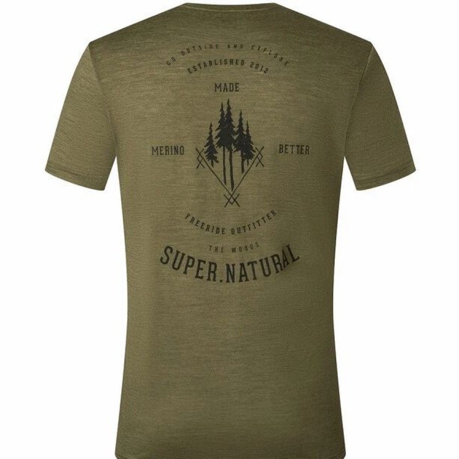 Best * Super.Natural Freeride Tee Men Olive Night Melange/Jet Black