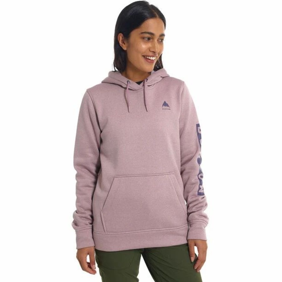 Best * Burton Oak Pullover Hoodie Women Elderberry Heather