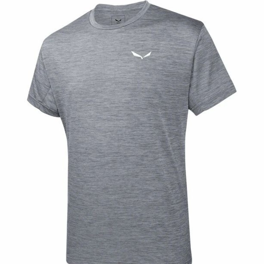 New * Salewa Puez Melange Dry Ss Tee Men Quiet Shade Melange